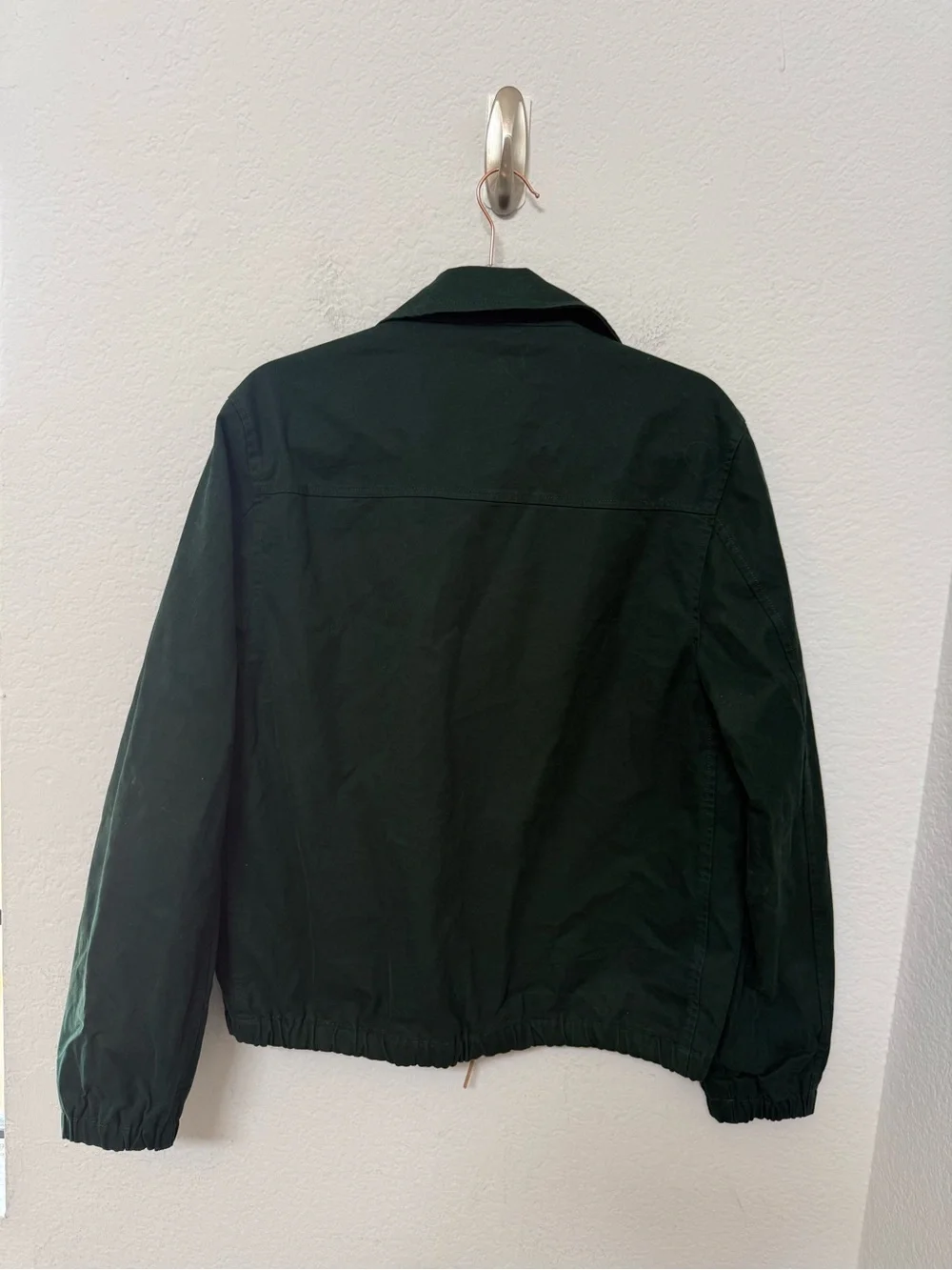 J Crew Harrington Jacket in Cotton Twill Green Size Medium